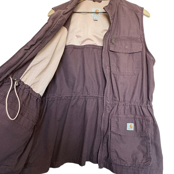 Carhartt Women’s Utility Canvas Vest Plum Purple Size XL (16/18) - Picture 7 of 9